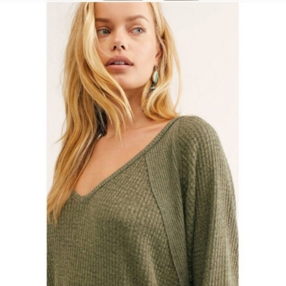 NWT Free People Santa Clara Thermal long sleeves  top Size XS - Picture 4 of 7